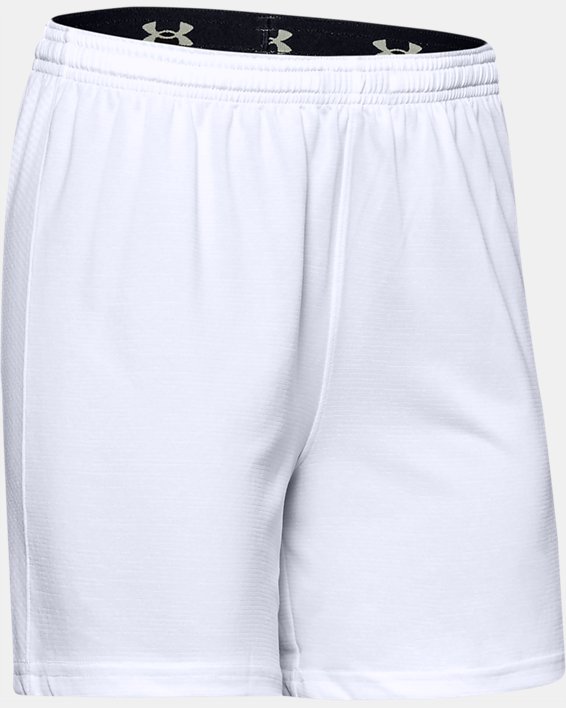Women's UA Microthread Match Shorts, White, pdpMainDesktop image number 4